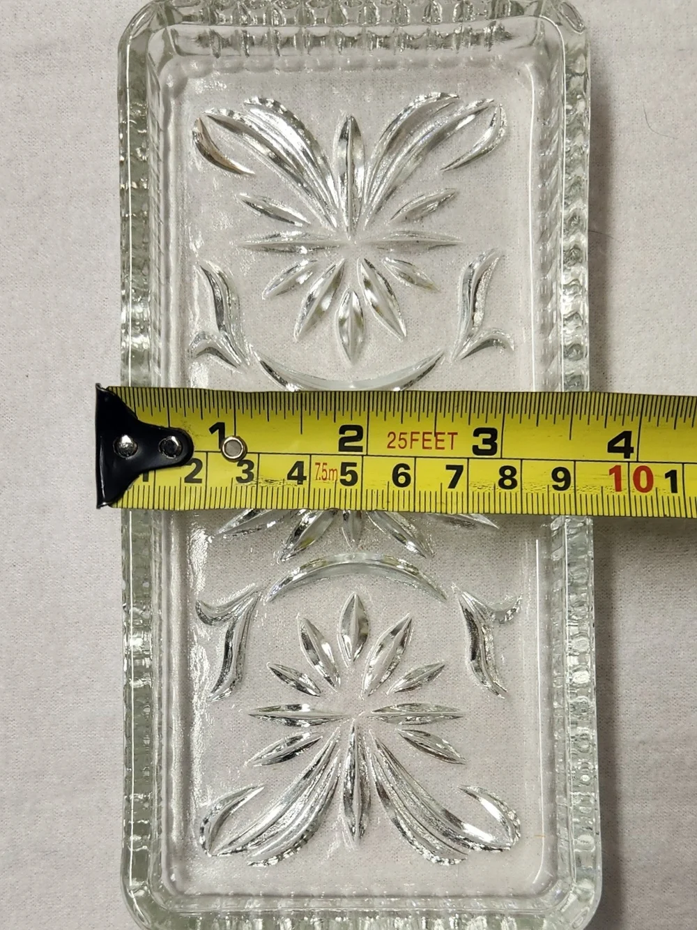 Vintage Set 3 Irvinware Clear Glass Relish Tray Inserts Starburst Trinket Dishes